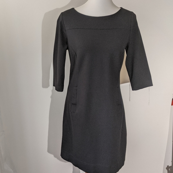 HARVE BENARD  BLACK JERSEY DRESS - Picture 4 of 5